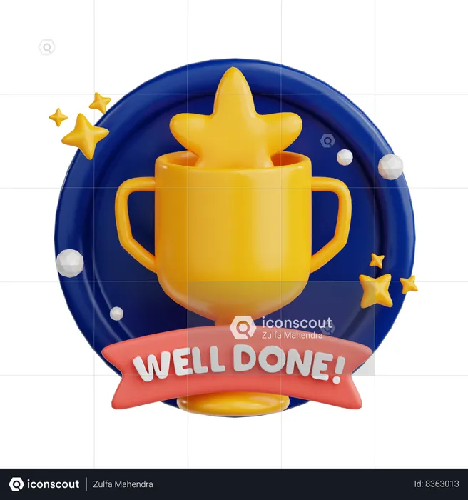 Well Done  3D Sticker