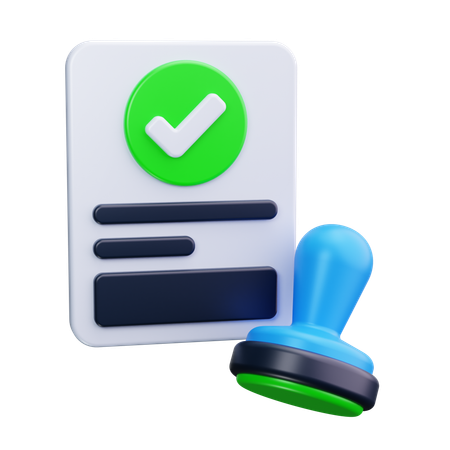 Approve  3D Icon