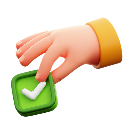 Approve  3D Icon