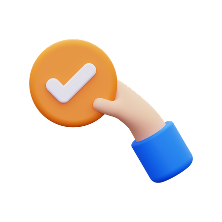 Approve  3D Icon