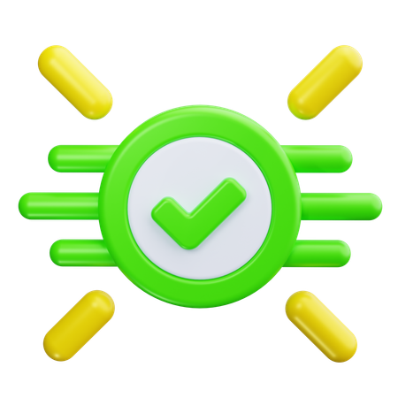Approved  3D Icon