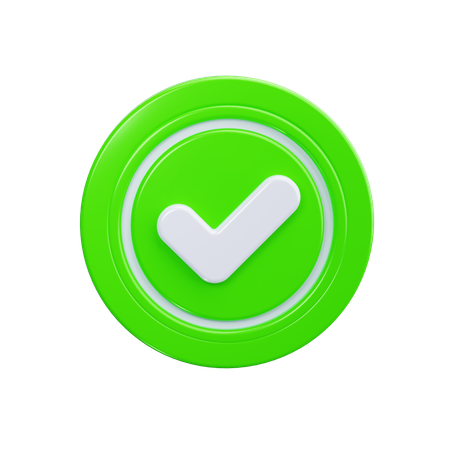 Approved  3D Icon