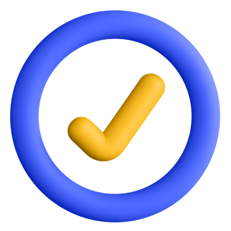 Approved  3D Icon