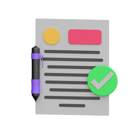 Approved  3D Icon