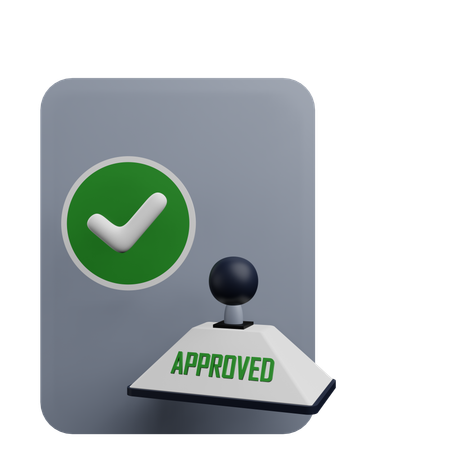 Approved  3D Icon