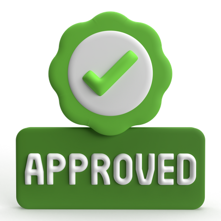 Approved  3D Icon