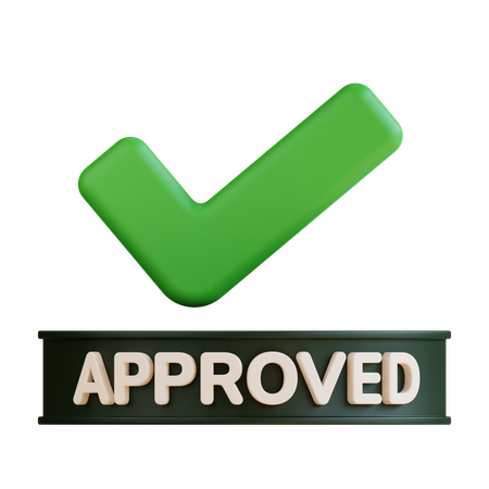 Approved  3D Icon