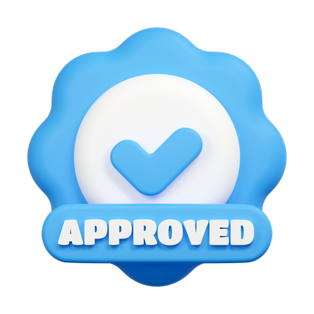 Approved  3D Icon