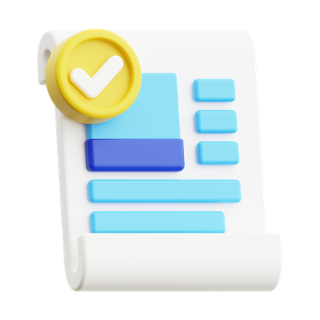 Approved  3D Icon