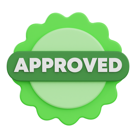 Approved  3D Icon