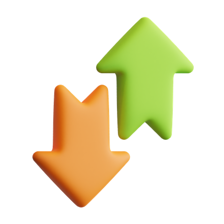 Arrow up and down 2  3D Icon