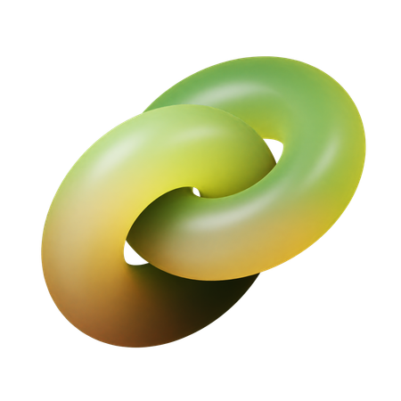 Chain Abstract Shape  3D Icon
