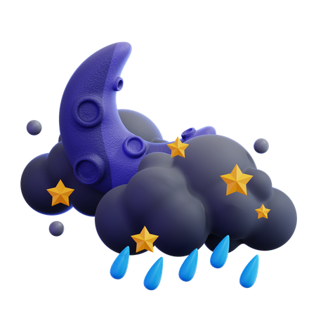 Cloudy Rain  3D Icon