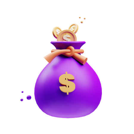 Coins Bag  3D Icon