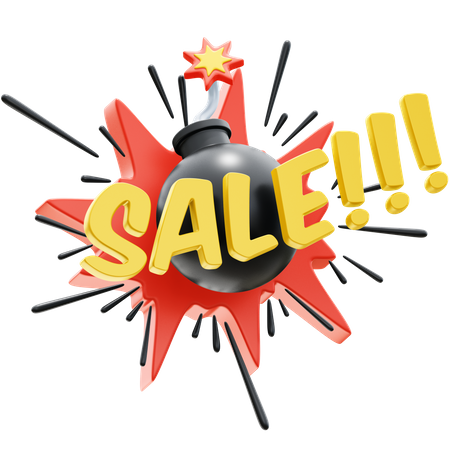 Comic Sale  3D Icon