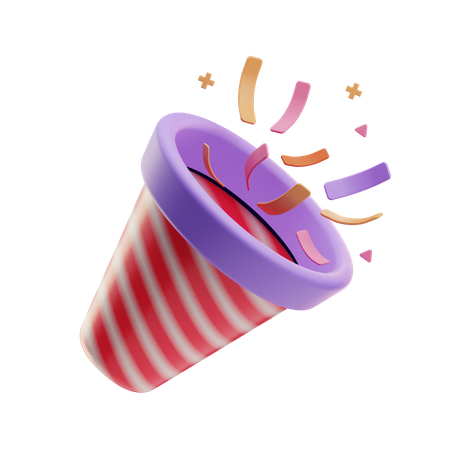 Confetti Popper  3D Icon
