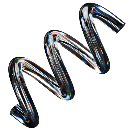 Curl Line Abstract Shape  3D Icon