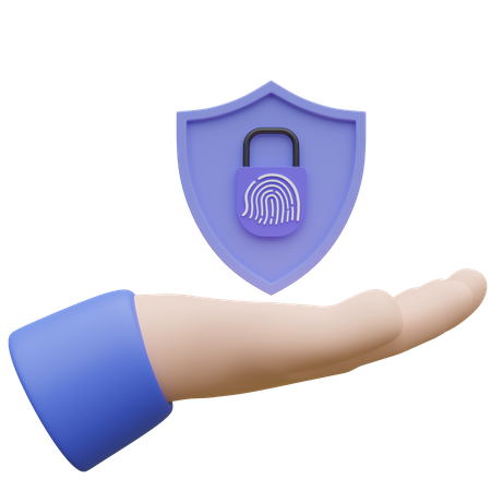 Cyber security,protect shield  3D Icon