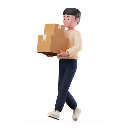 Delivery Man  3D Icon