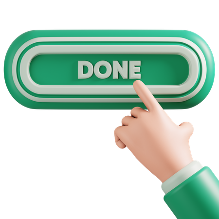 Done button  3D Icon