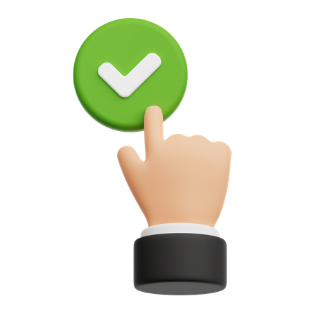Done Click Button  3D Icon