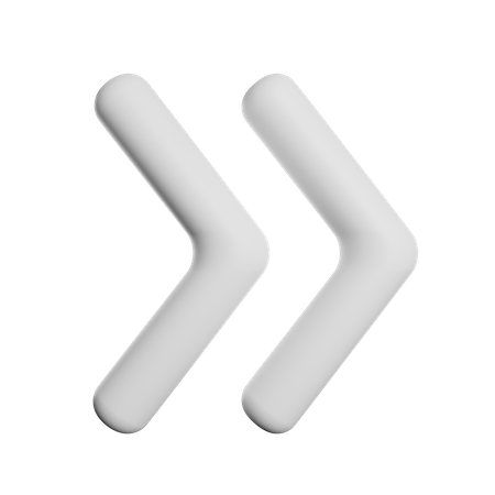 Double Chevron Right  3D Icon