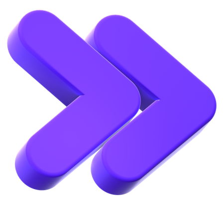 Double Right Arrows  3D Icon