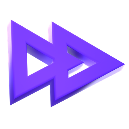 Double Right Arrows  3D Icon