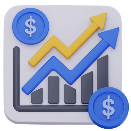 Financial growth  3D Icon