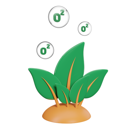 Fresh Oxygen  3D Illustration