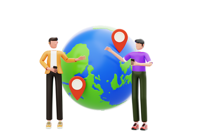 Global Communication Network  3D Illustration