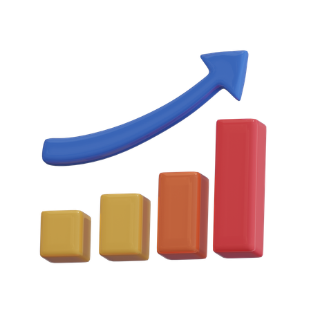 Graph Growth  3D Icon