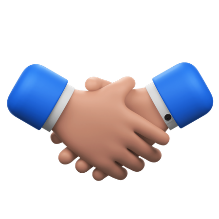 Handshake Hands Gesture 3D Icon