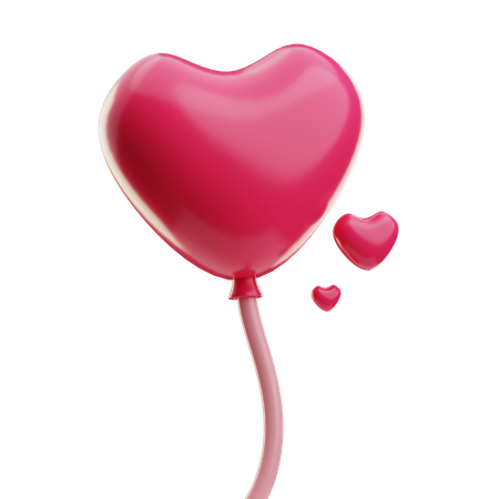 Heart Balloons  3D Icon