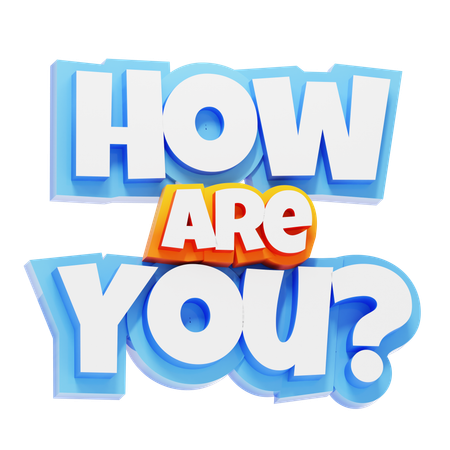 How Are You  3D Icon
