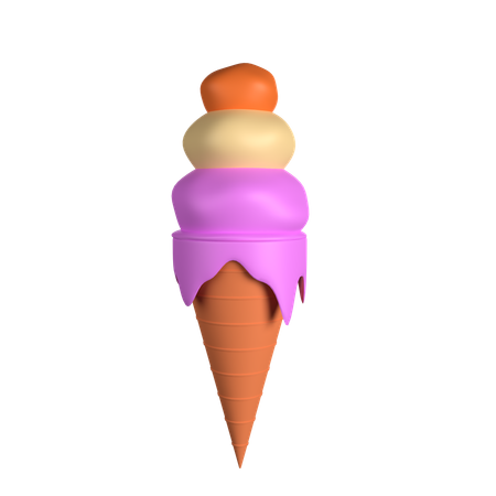 Ice Cream Cone  3D Icon