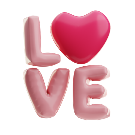 Love Balloon  3D Icon