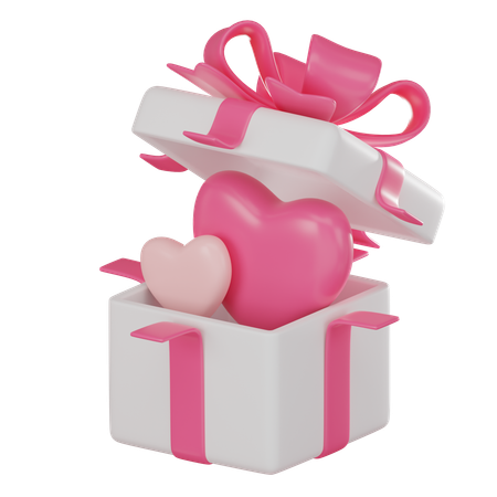 Love Gift Box  3D Icon