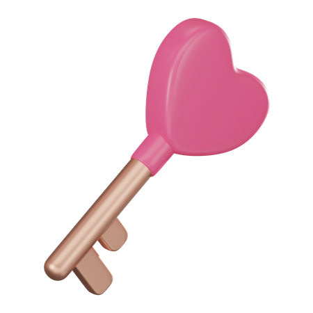 Love Key  3D Icon