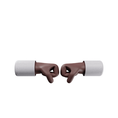 Meet hand gesture  3D Icon