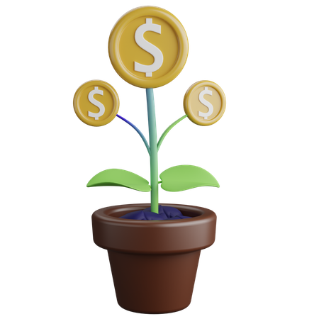 Money Plant  3D Icon