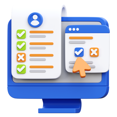 Online Survey  3D Icon