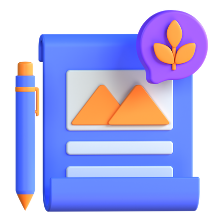 Organic Content  3D Icon