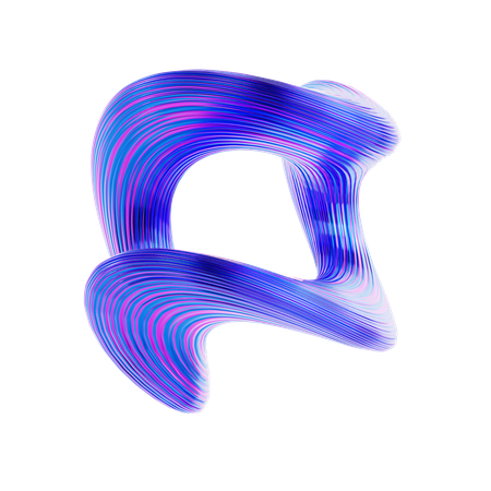 Organic Loop Form  3D Icon