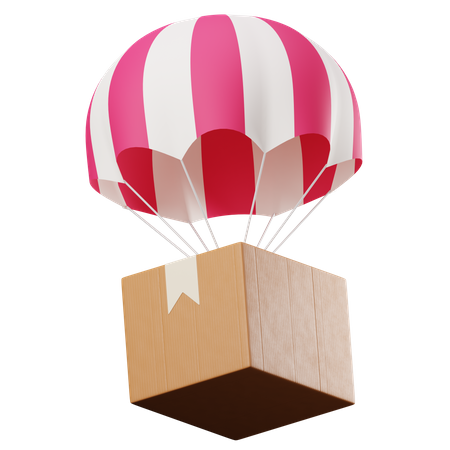 Parachute Delivery  3D Icon
