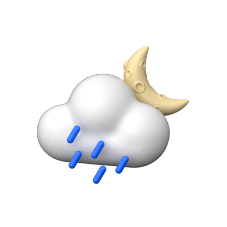 Rain Night  3D Icon