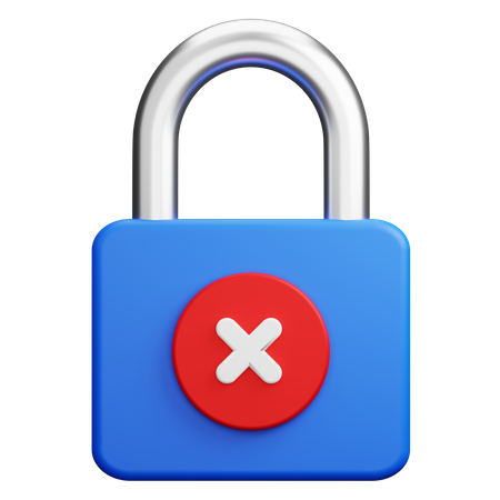 Remove Security  3D Icon