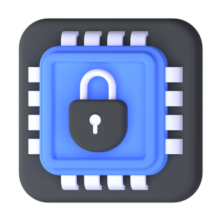 Security Chip  3D Icon
