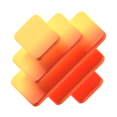 Sliced Cube Abstract Shape  3D Icon