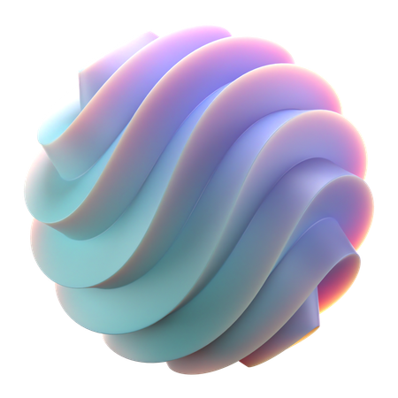 Sphere Twisted, Wavy Sphere, Sphere, Object  3D Icon